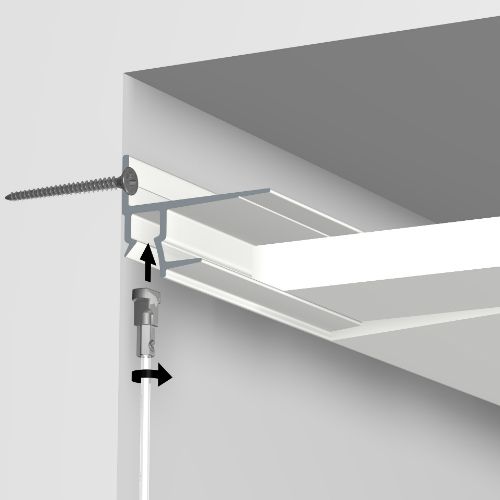 ArtiTeq shadowline plafondrail wit 250 cm